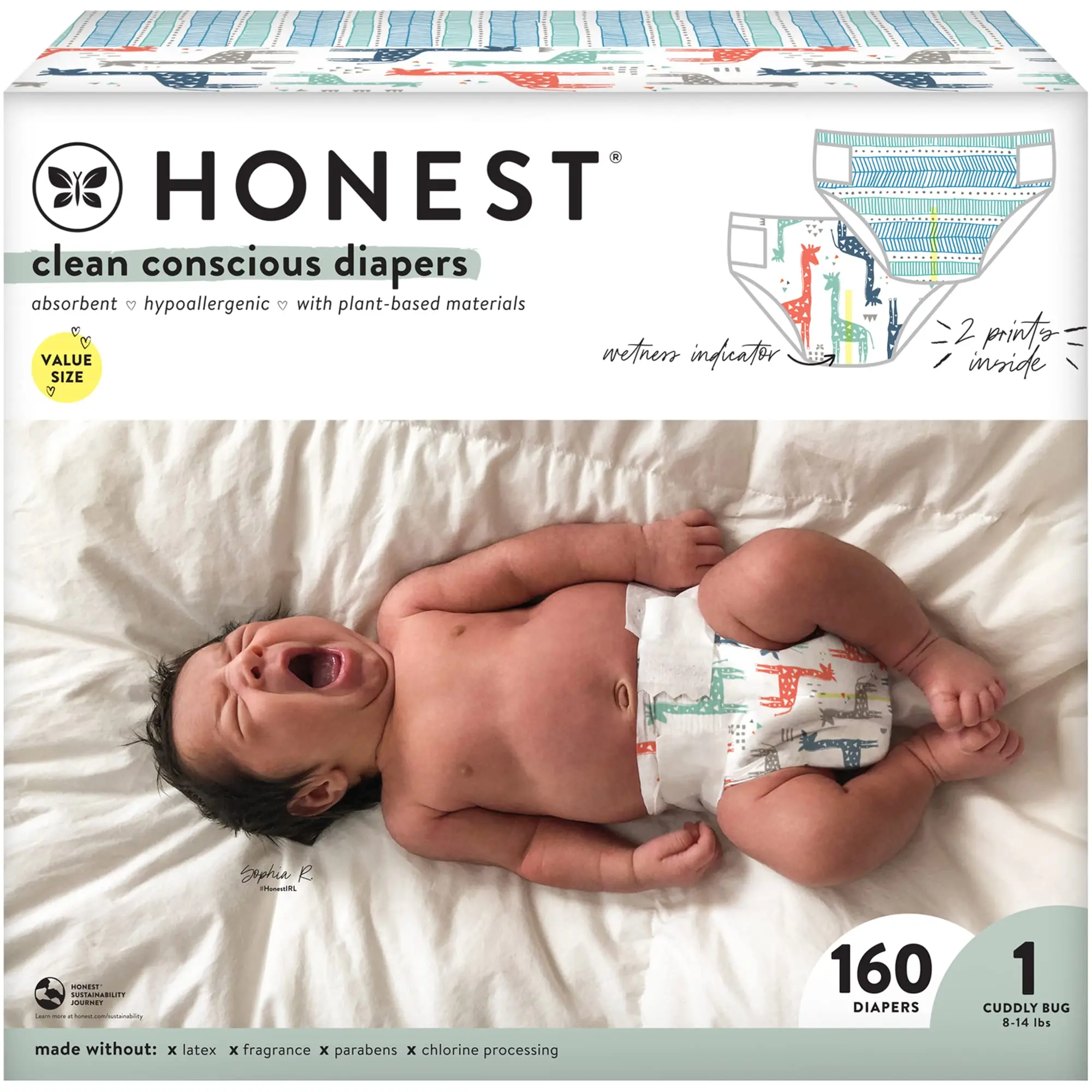 Honest Clean Conscious Disposable Diapers